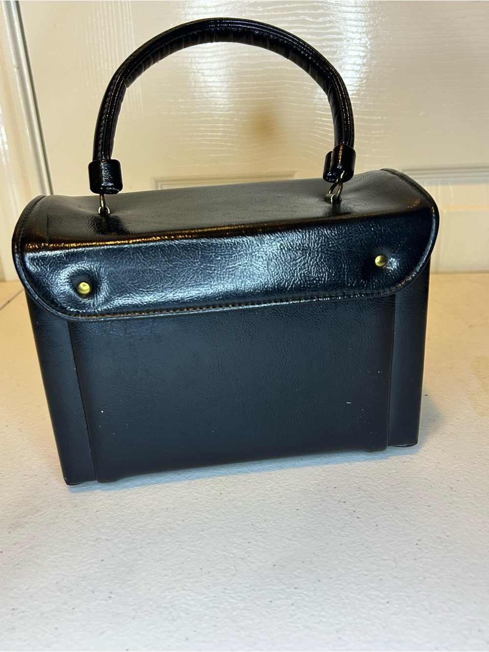 Garay Vintage Purse from 1960’s Black Mini Top-Handle Bag - Picture 5 of 11